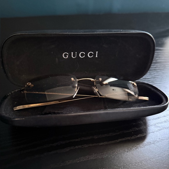Gucci Gold Rimless Eyewear - Picture 1 of 7